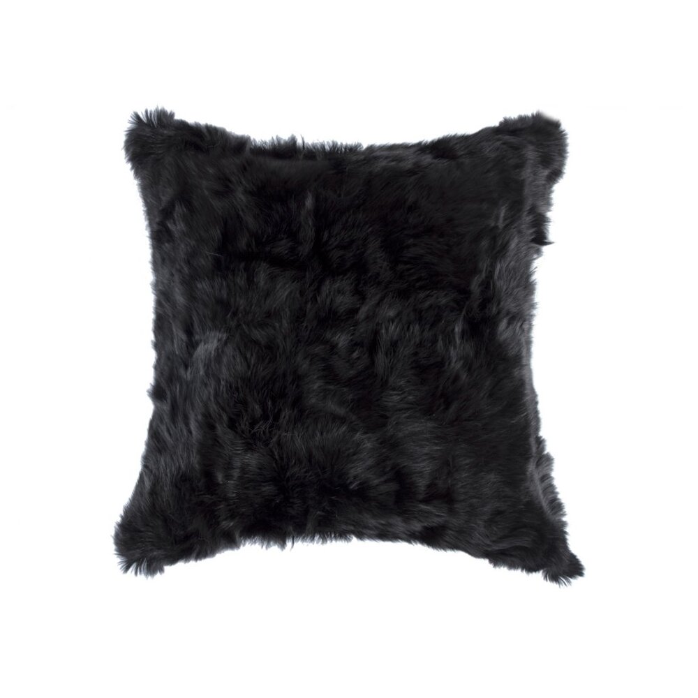 Natural Home Decor Classic Rabbit Pillow | 1-Piece | Black | 18"x18"